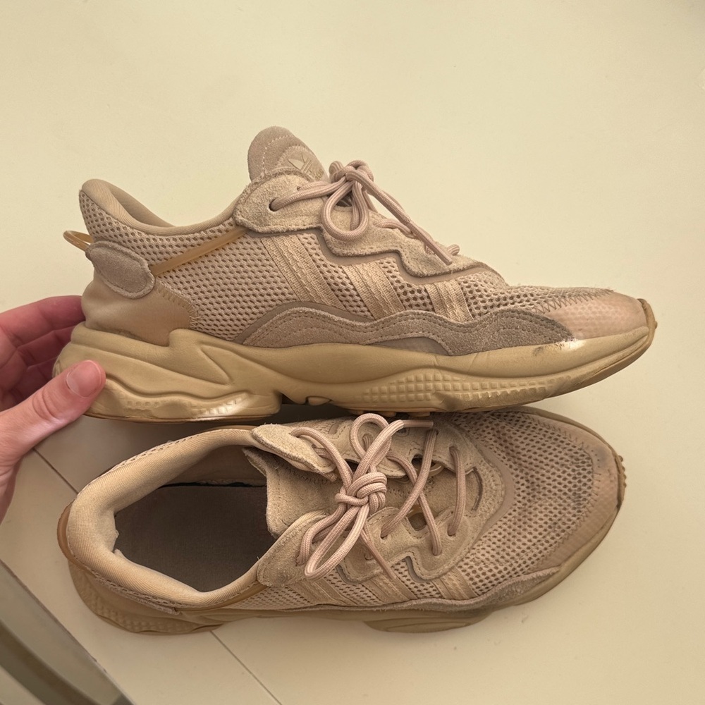 Tan adidas woman’s sneaker: size 9